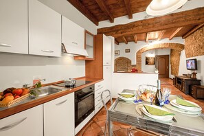 Kitchen and dining area