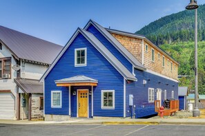 1908: storage warehouse for the railroad. 
1950: movie theater.
2020: your next vacation destination!