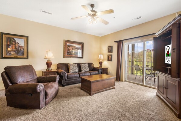 Living Room - Cable TV/DVD, Sofa Bed, Balcony Access