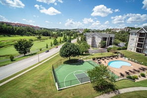 Seasonal Outdoor Pool Access and Basketball Court