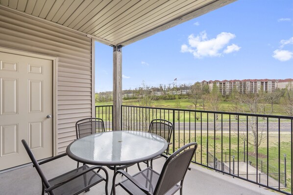 Covered Deck with Gold Course View