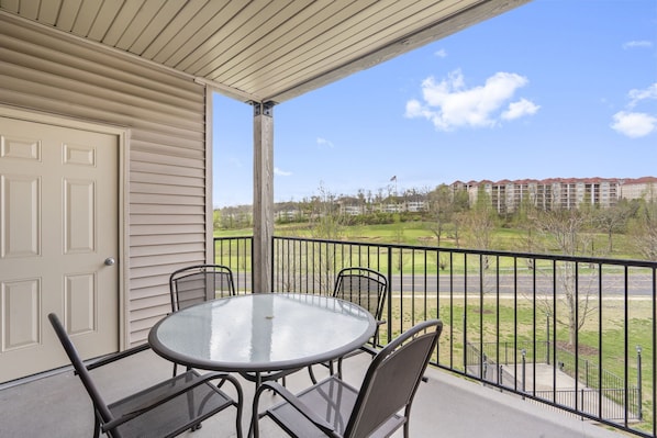 Covered Deck with Gold Course View