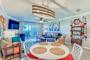 Vibrant Colors throughout the condo