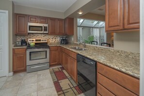 Spacious kitchen countertops perfect for cooking