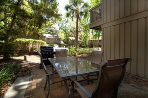 Private patio perfect for a grilling