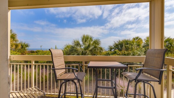 Balcony with ocean views