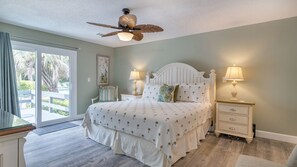 Primary bedroom with king-sized bed