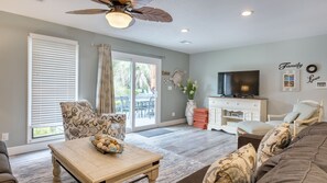 Living space with direct access to private deck