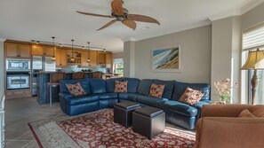Living room with ample seating area