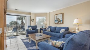 Spacious living area with comfortable furnishings