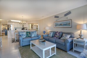 Spacious living area with comfortable furnishings