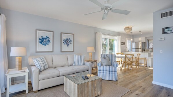 Light and bright living area with modern finishes