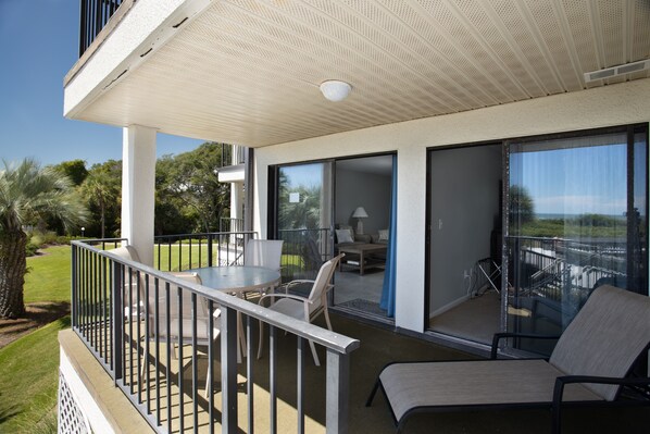 First floor unit with private balcony