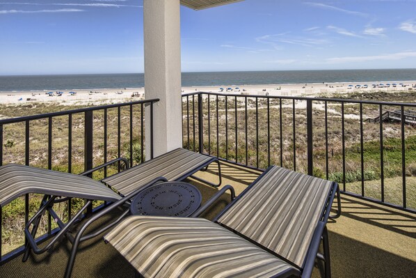 Ocean view with loungers