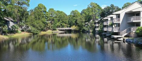 Located on the 11-mile lagoon in Palmetto Dunes