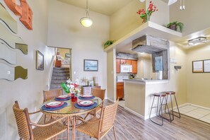 Living Room | Beach-Themed Decor | Central A/C | 2-Story Unit