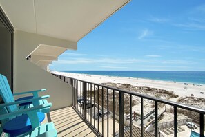 Private Balcony Overlooking the Pool and the Beach