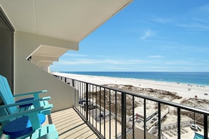 Private Balcony Overlooking the Pool and the Beach