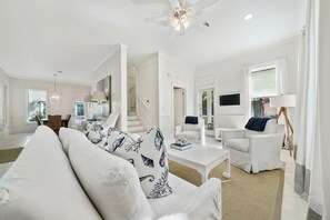 OPEN FLOOR PLAN LIVING OPEN TO KITCHEN & DINING AREA
