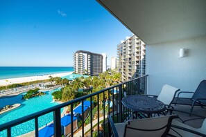 There is no better place than your private balcony to be watching the waves and the sand!