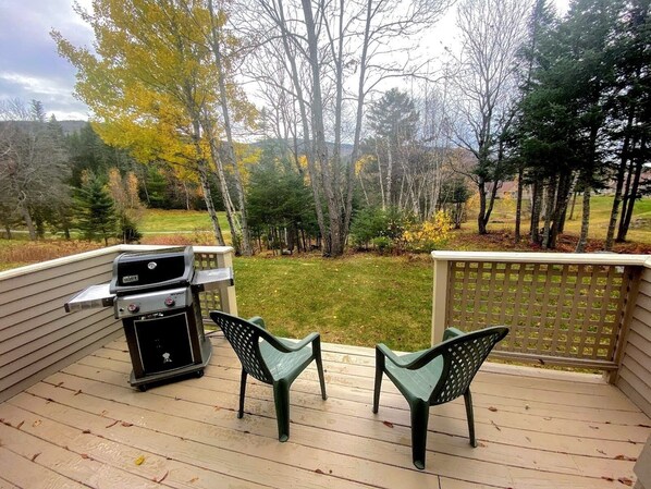Welcome to Fairway Village, right on the fabled Bretton Woods golf course, just a short distance from the Mount Washington Hotel. The back deck offers outdoor seating, grill and overlooks the golf course!