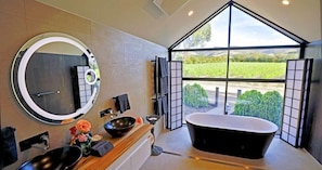 A soaking bath for two with views to die for