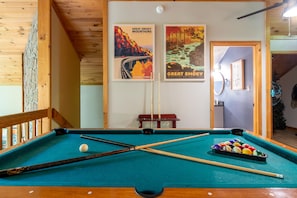 Pool table in the loft
