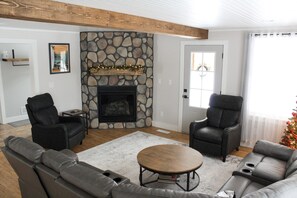 Fireplace in main living room 