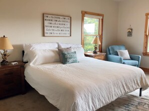 Master Bedroom w/ King Bed, Large Closet and Master Bath. The morning is perfect