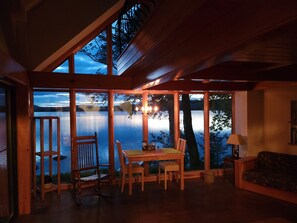 The sunroom at dusk!