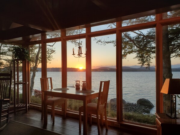 Sunset in the sunroom