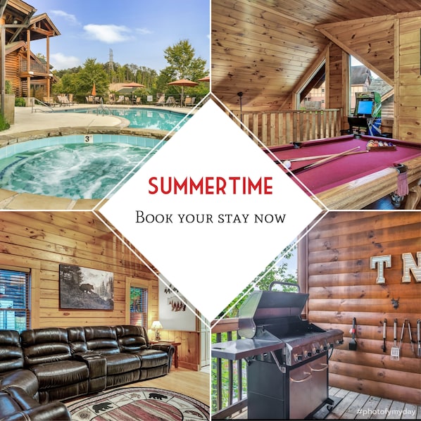 Outdoor fun at the Resort ! Pool and grill , lounge in the sun