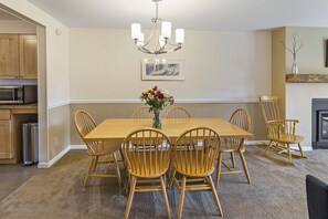 Dinner can be prepared and enjoyed in the comfort of home