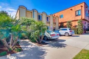 Front view of condo complex.