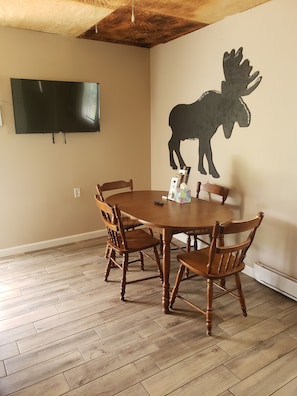 Dining area with TV