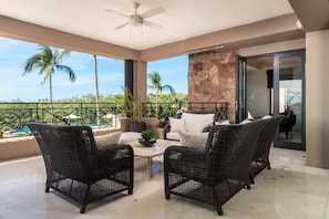Enjoy breathtaking panoramic golf course views from your private terrace
