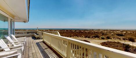 One of the best views on Bald Head Island from Washashore deck