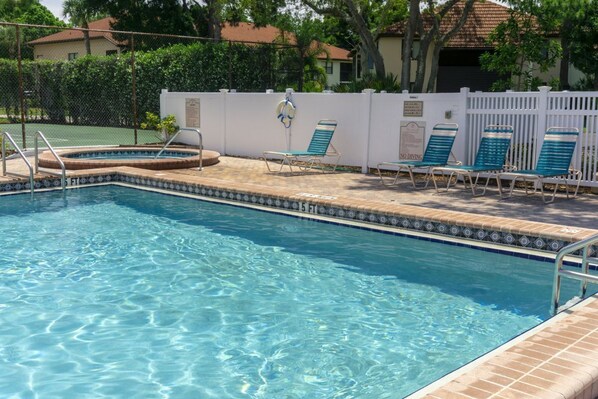 Two pools and two whirlpool spas, open daily 8:00 AM - 10:00 PM.