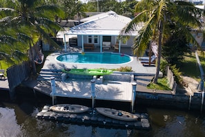 Hang out on the hammock or take a dip in the pool at hour Fort Lauderdale waterfront Villa