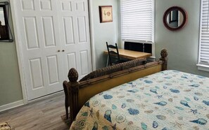 Bedroom 1 , view of closet and desk 