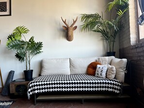 Lounge area with natural sunlight 