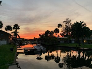 Beautiful sunset from the dock
