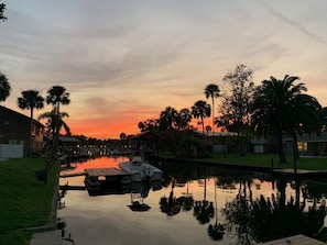 Beautiful sunset from the dock