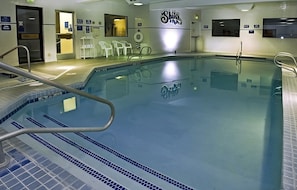 Indoor swimming pool and hot tub for your convenience
