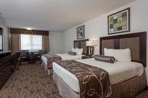 This spacious suite features 2 comfy beds, TV, wi-fi, microwave and a mini fridge