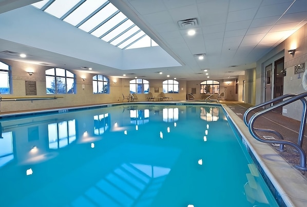 There is a swimming pool, and it is heated! 
