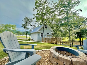 Private wood burning firepit! Relax, roast some smores, and cozy up by the fire!