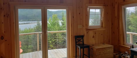 Raven's Roost - living area with view of St Ann's Bay