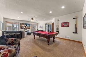 Entertainment room for pool, board games, or cinema.  Or all the above!