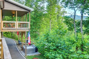 Exterior | 2 Decks | Mountain Views | Private Hot Tub